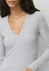 HomeStretch™ Rib Drift Longsleeve - HEATHER CHROME