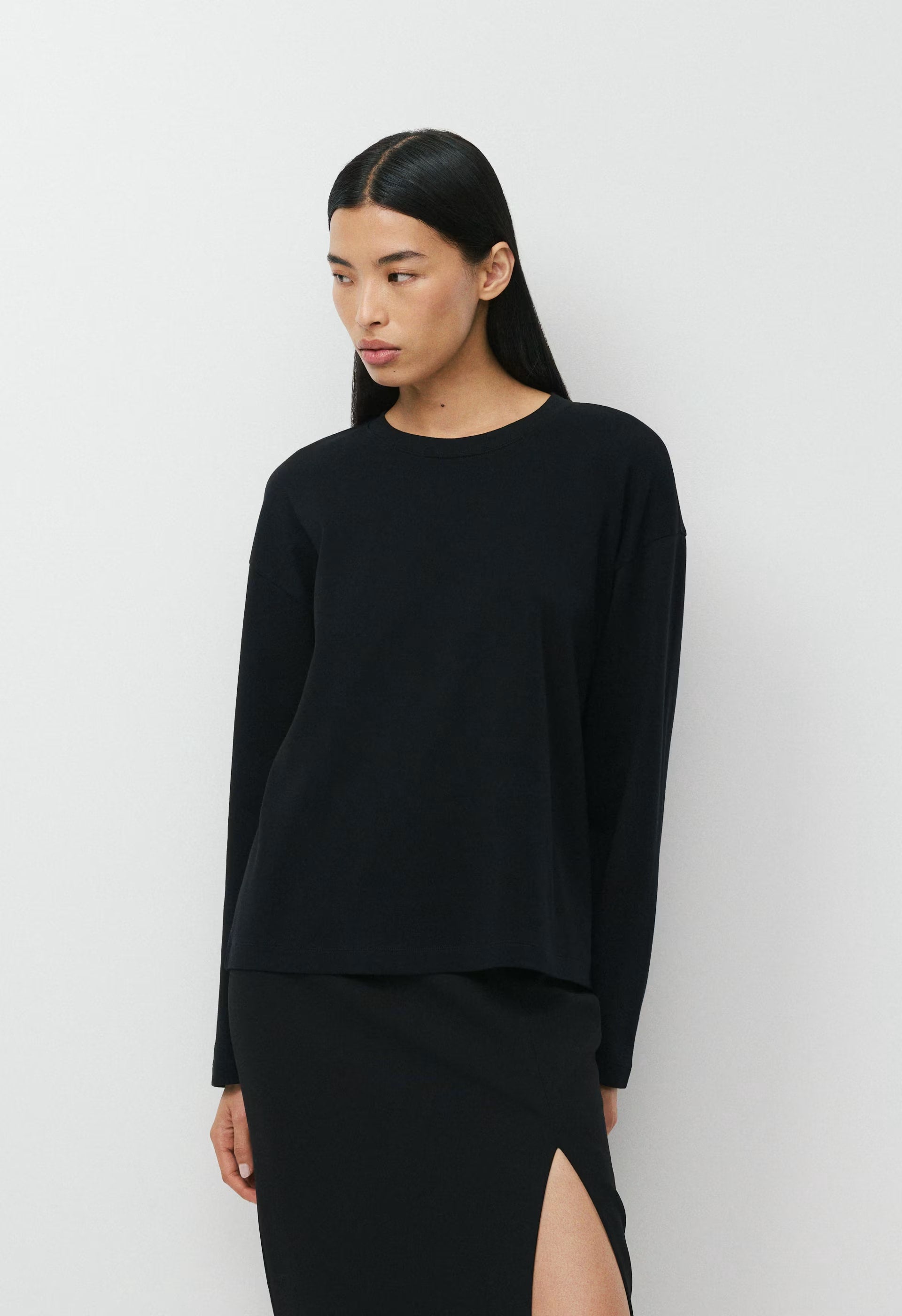 InterLock Cotton Steps Longsleeve - BLACK