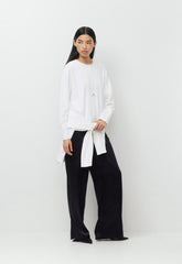InterLock Cotton Steps Longsleeve - WHITE