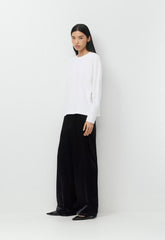 InterLock Cotton Steps Longsleeve - WHITE