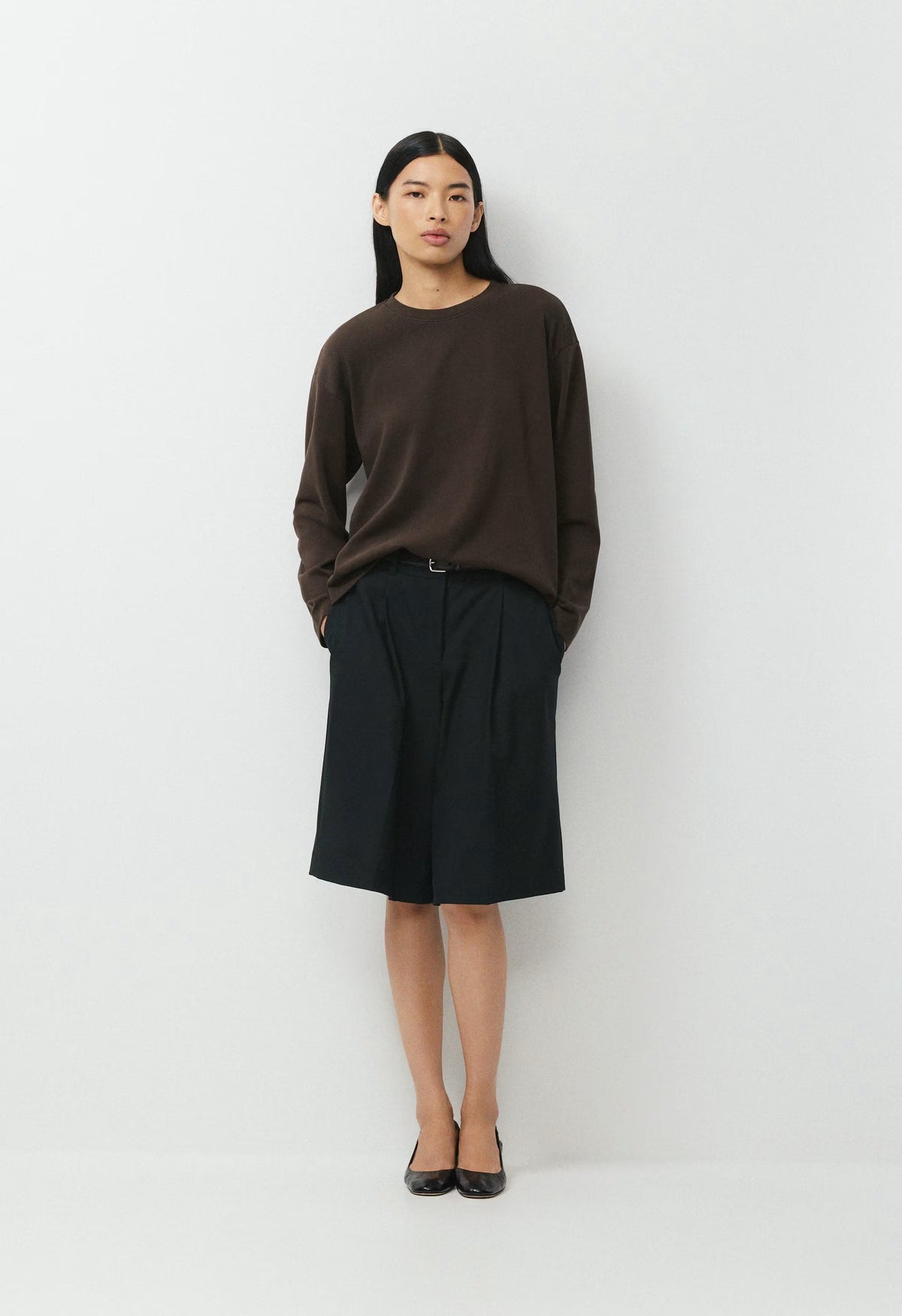 InterLock Cotton Steps Longsleeve - CACAO NIB BROWN