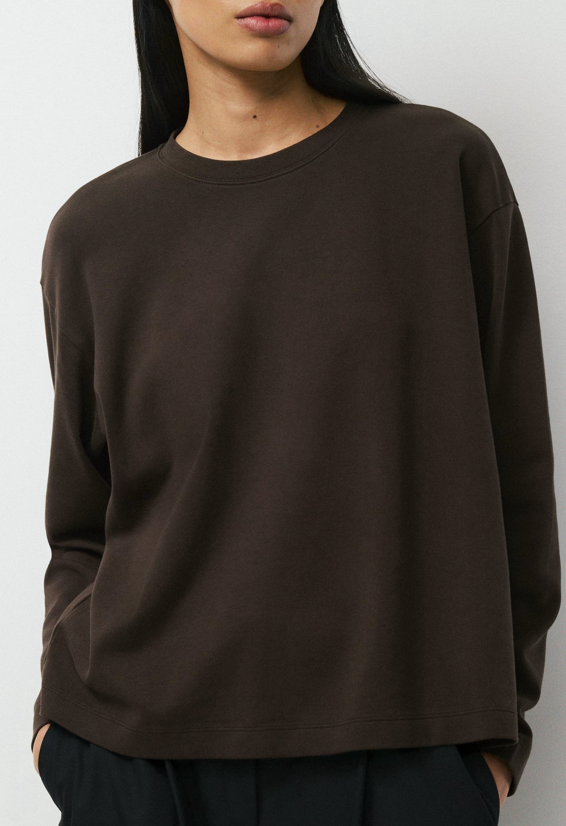 InterLock Cotton Steps Longsleeve - CACAO NIB BROWN