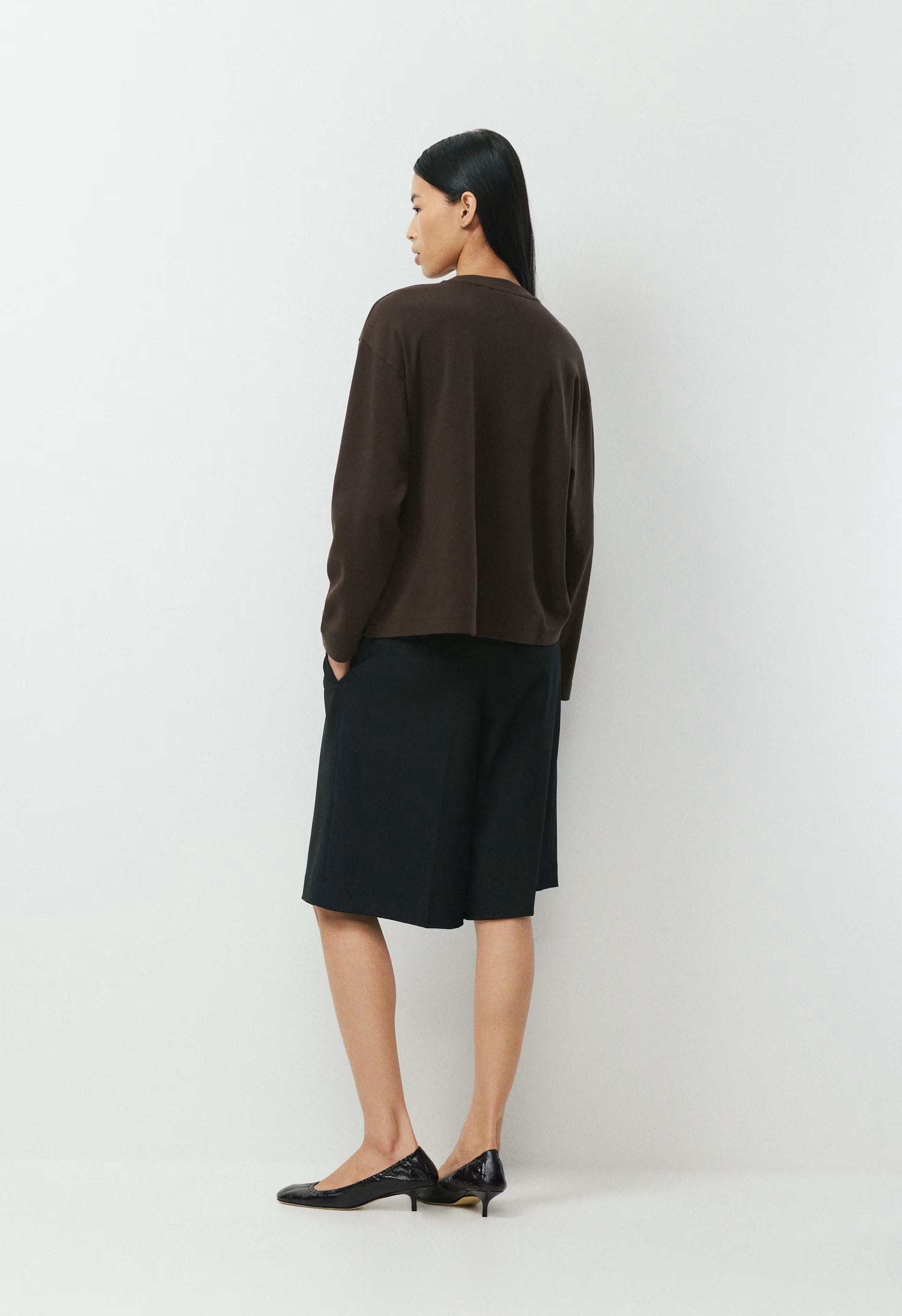 InterLock Cotton Steps Longsleeve - CACAO NIB BROWN