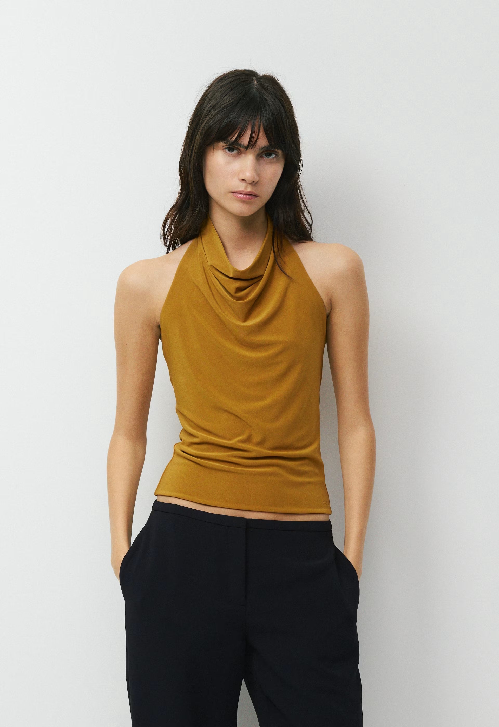 Smooth Matter™ Tower Halter Top - SHERRY OCHRE