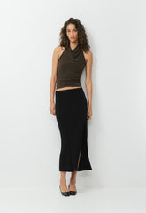 Smooth Matter™ Tower Halter Top - CACAO NIB BROWN