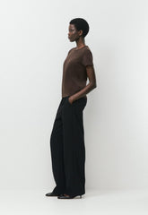 InterLock Cotton Wirth T-Shirt - CACAO NIB BROWN