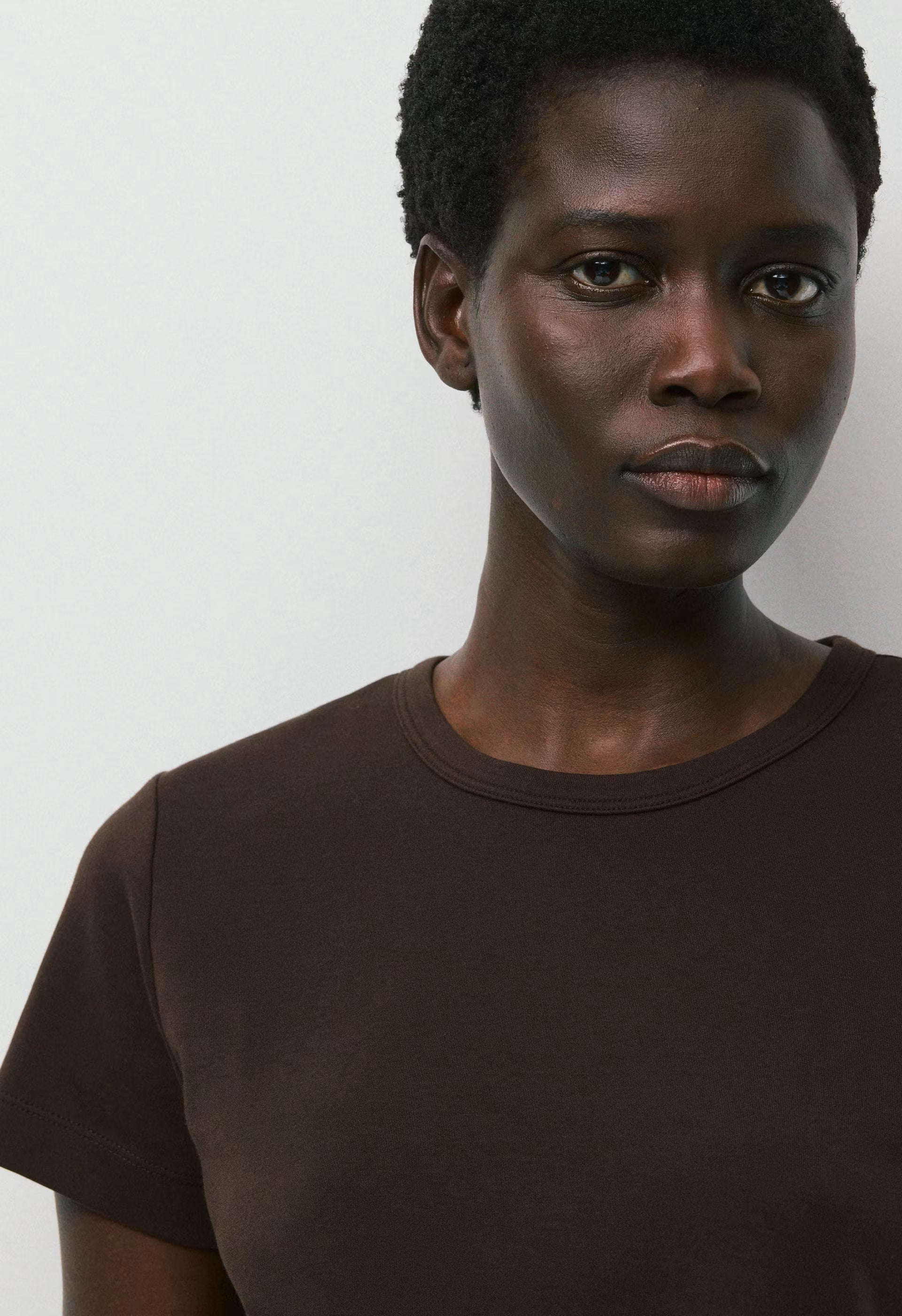 InterLock Cotton Wirth T-Shirt - CACAO NIB BROWN