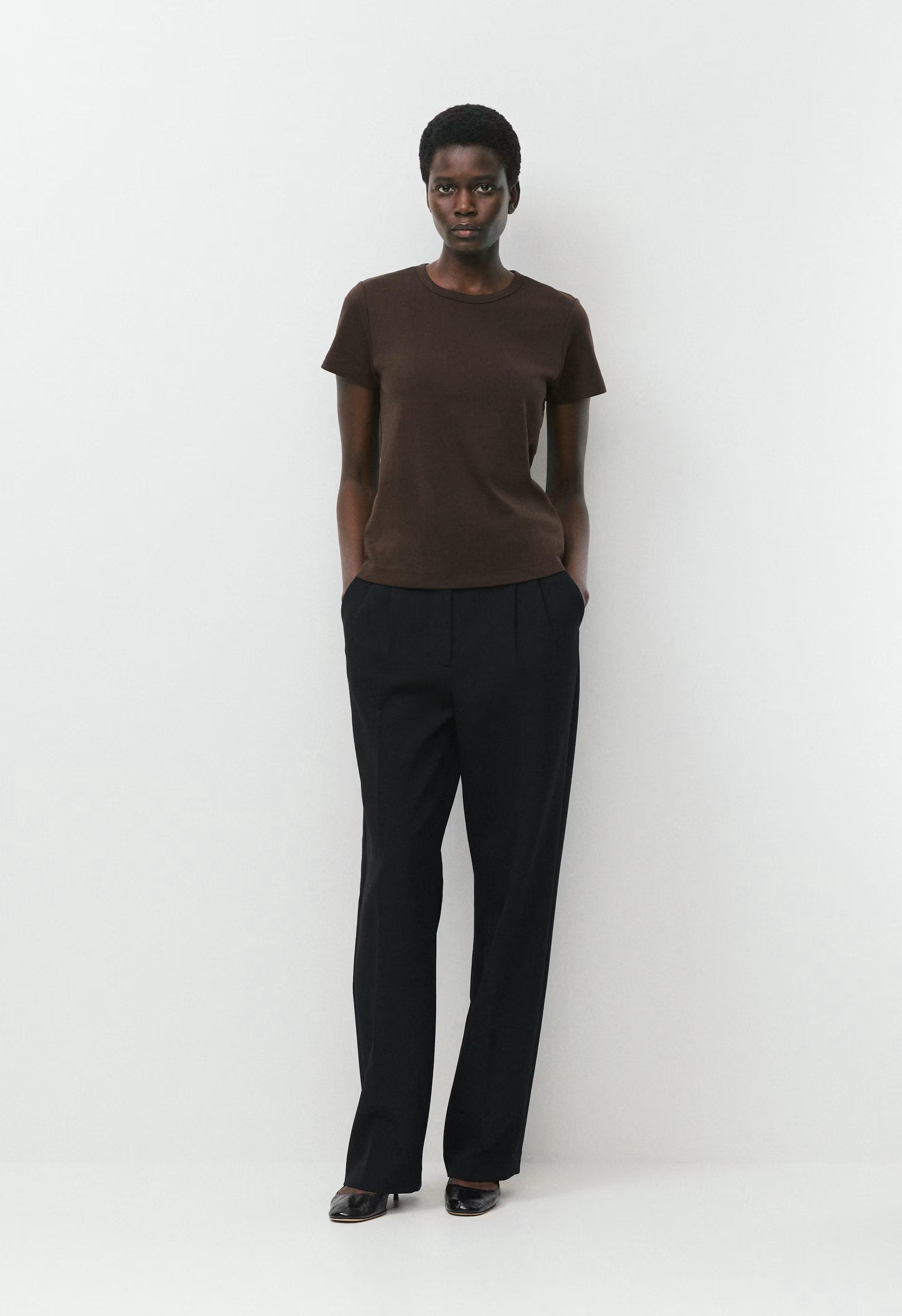 InterLock Cotton Wirth T-Shirt - CACAO NIB BROWN