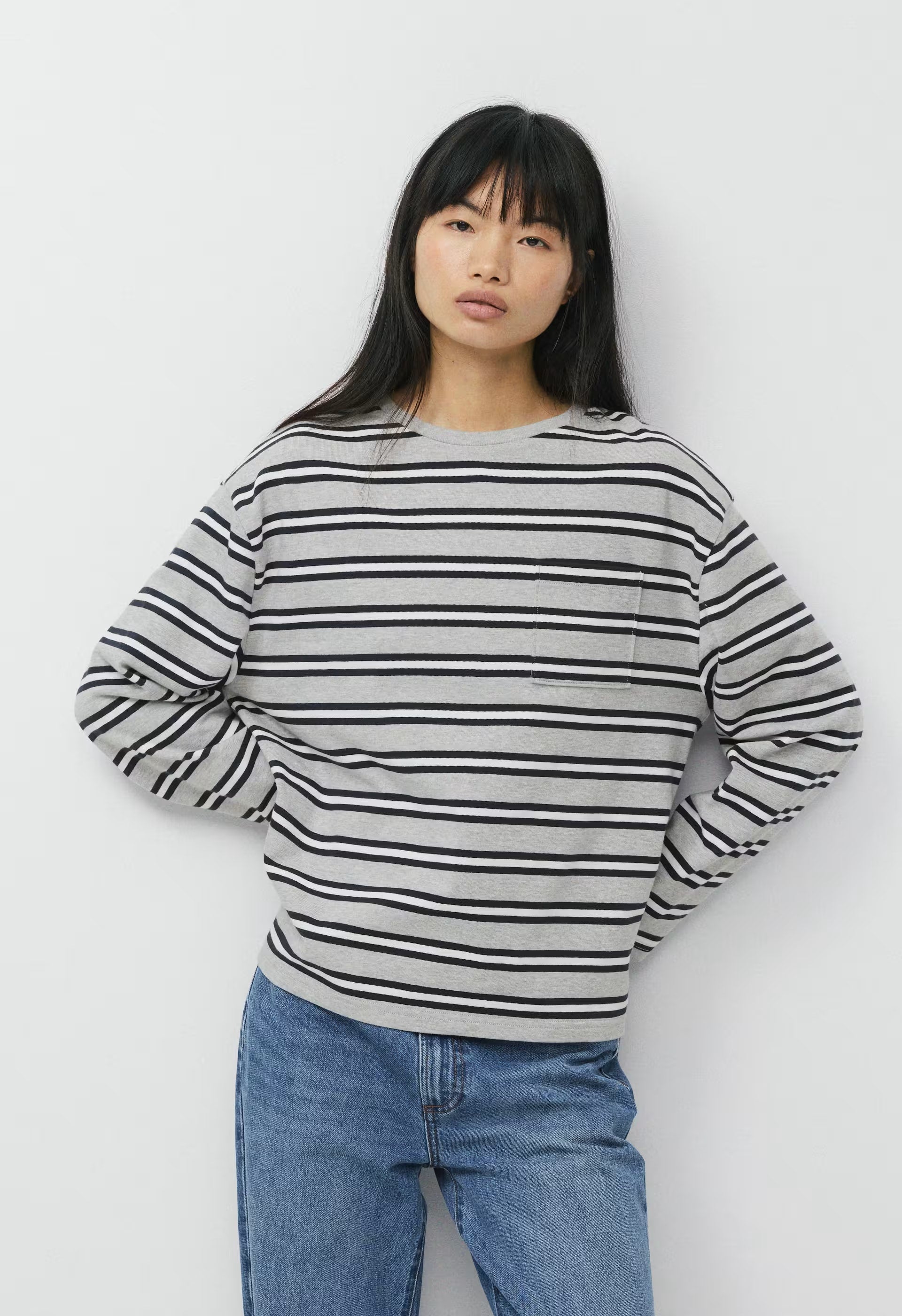 Mighty Cotton™ Fletch Longsleeve - H CHROME/ ADMIRAL