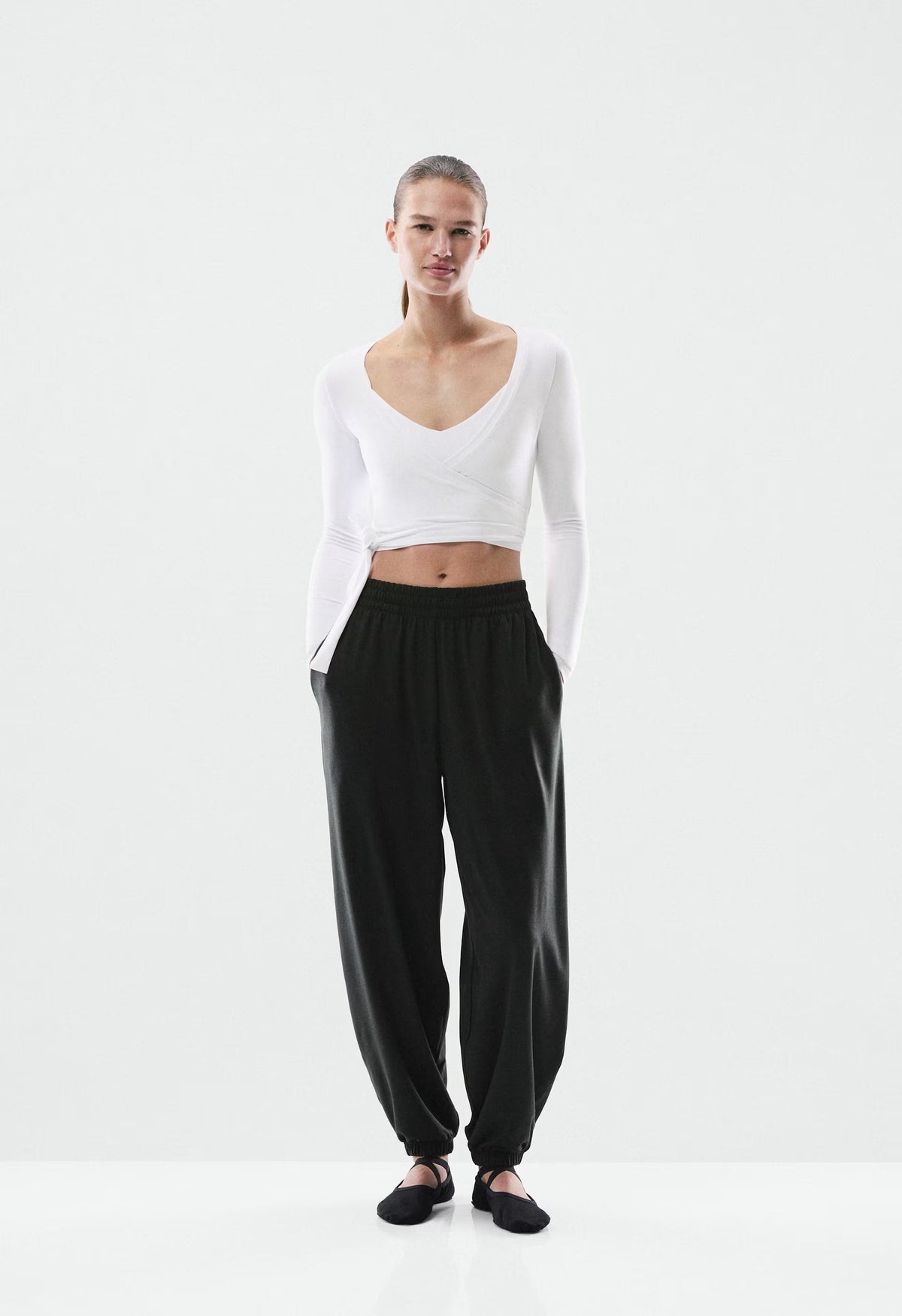 BUTTER Focal Wrap Longsleeve - BRIGHT WHITE