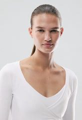 BUTTER Focal Wrap Longsleeve - BRIGHT WHITE