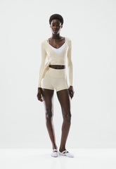 BUTTER Focal Wrap Longsleeve - SEASIDE CREAM