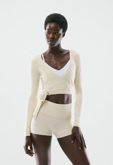 BUTTER Focal Wrap Longsleeve - SEASIDE CREAM
