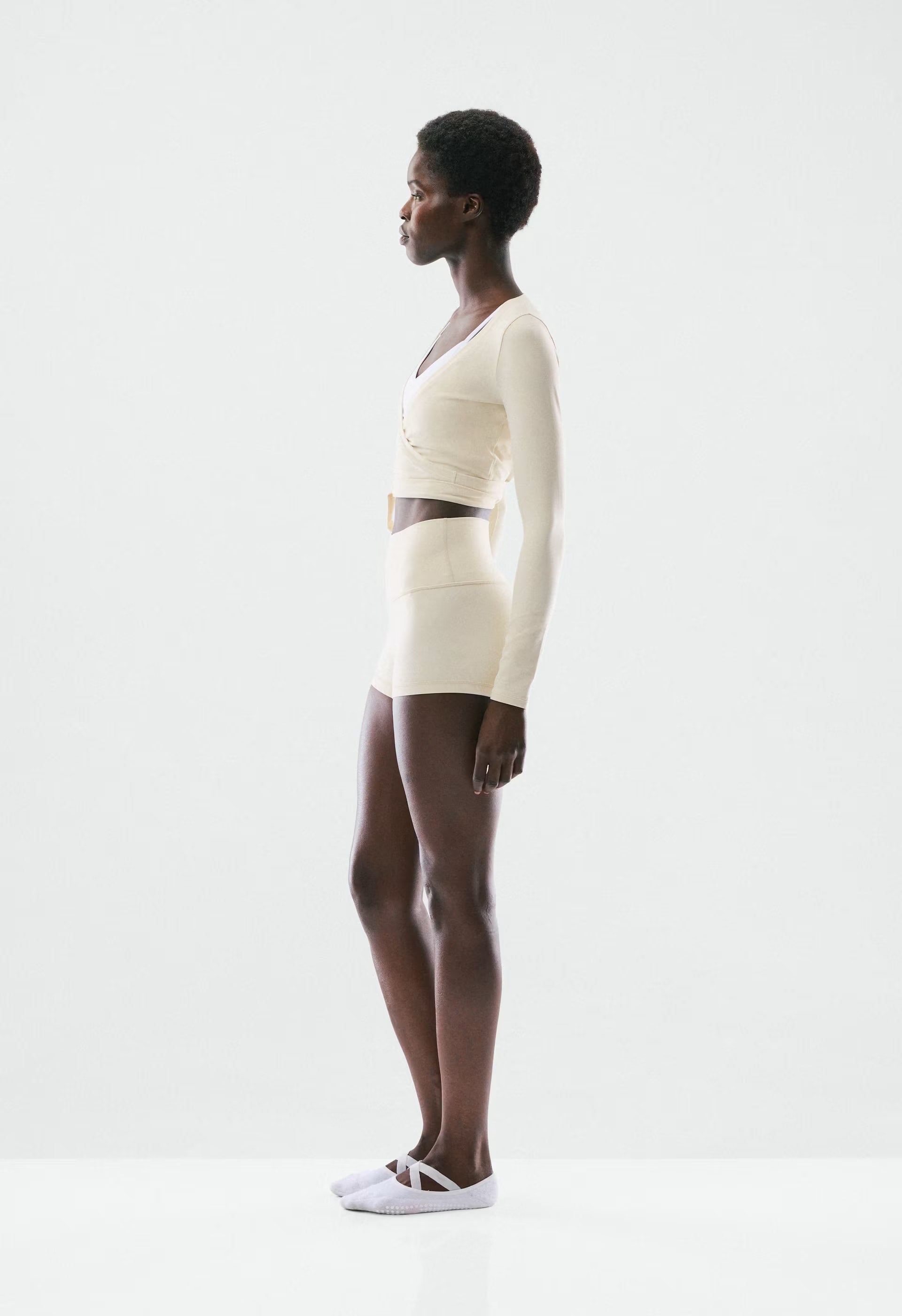 BUTTER Focal Wrap Longsleeve - SEASIDE CREAM