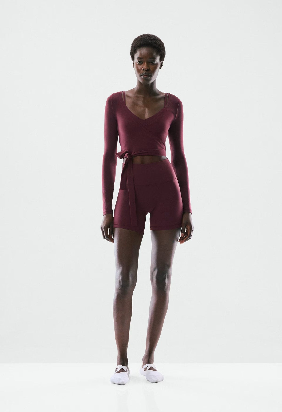 BUTTER Focal Wrap Longsleeve - GALA PLUM