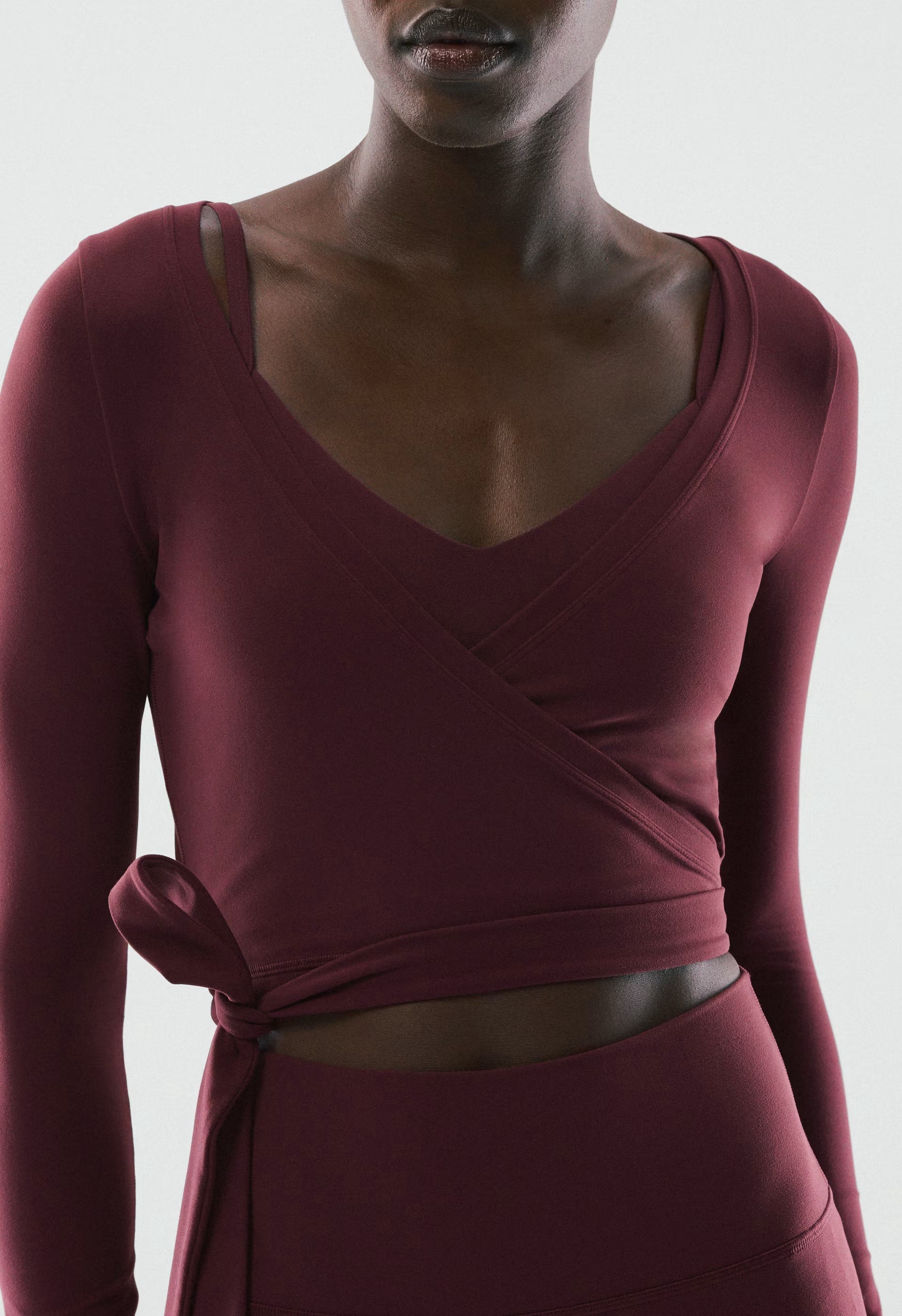 BUTTER Focal Wrap Longsleeve - GALA PLUM