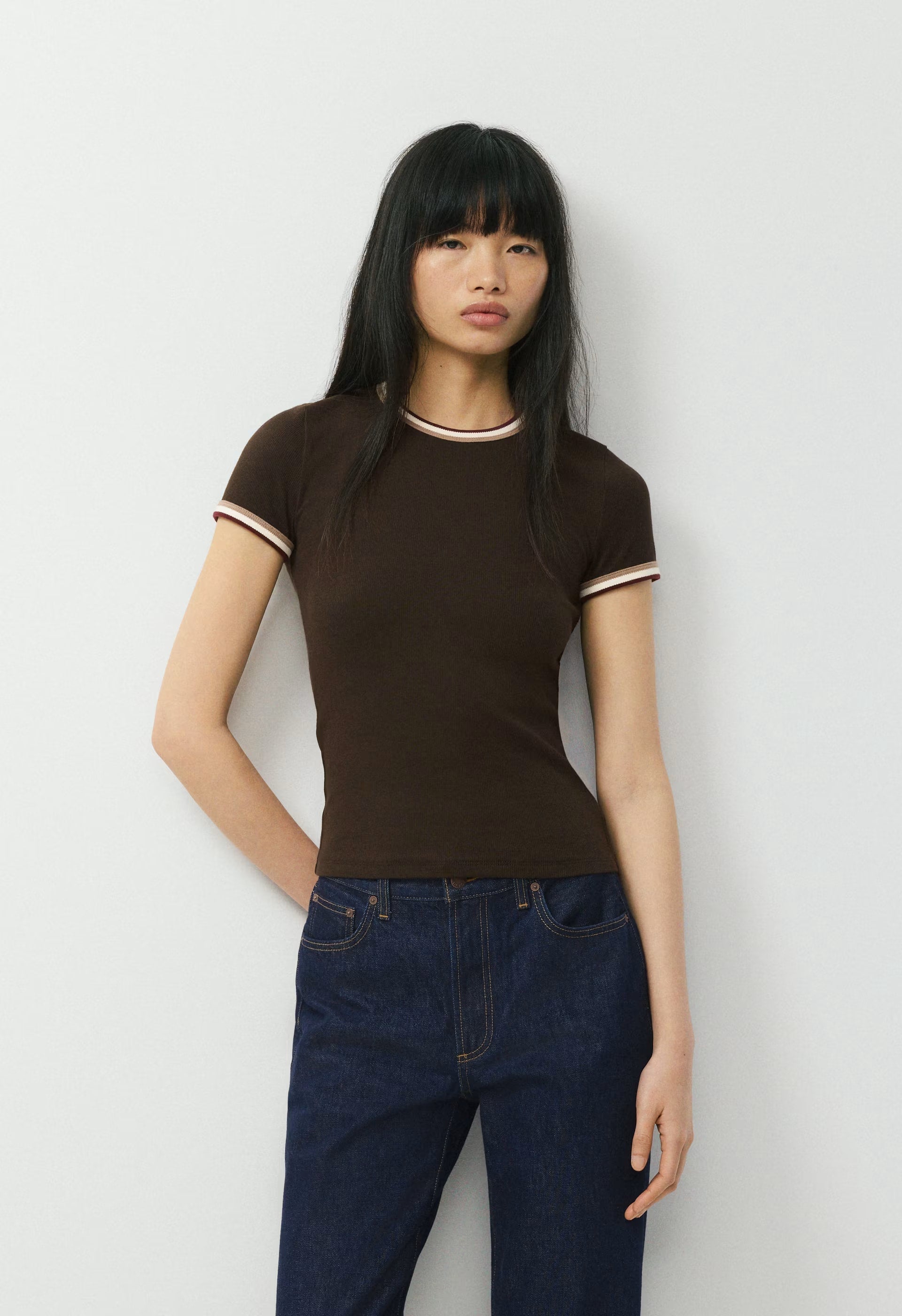 HomeStretch™ Rib Tune T-Shirt - CACAO NB BROWN/MULTI