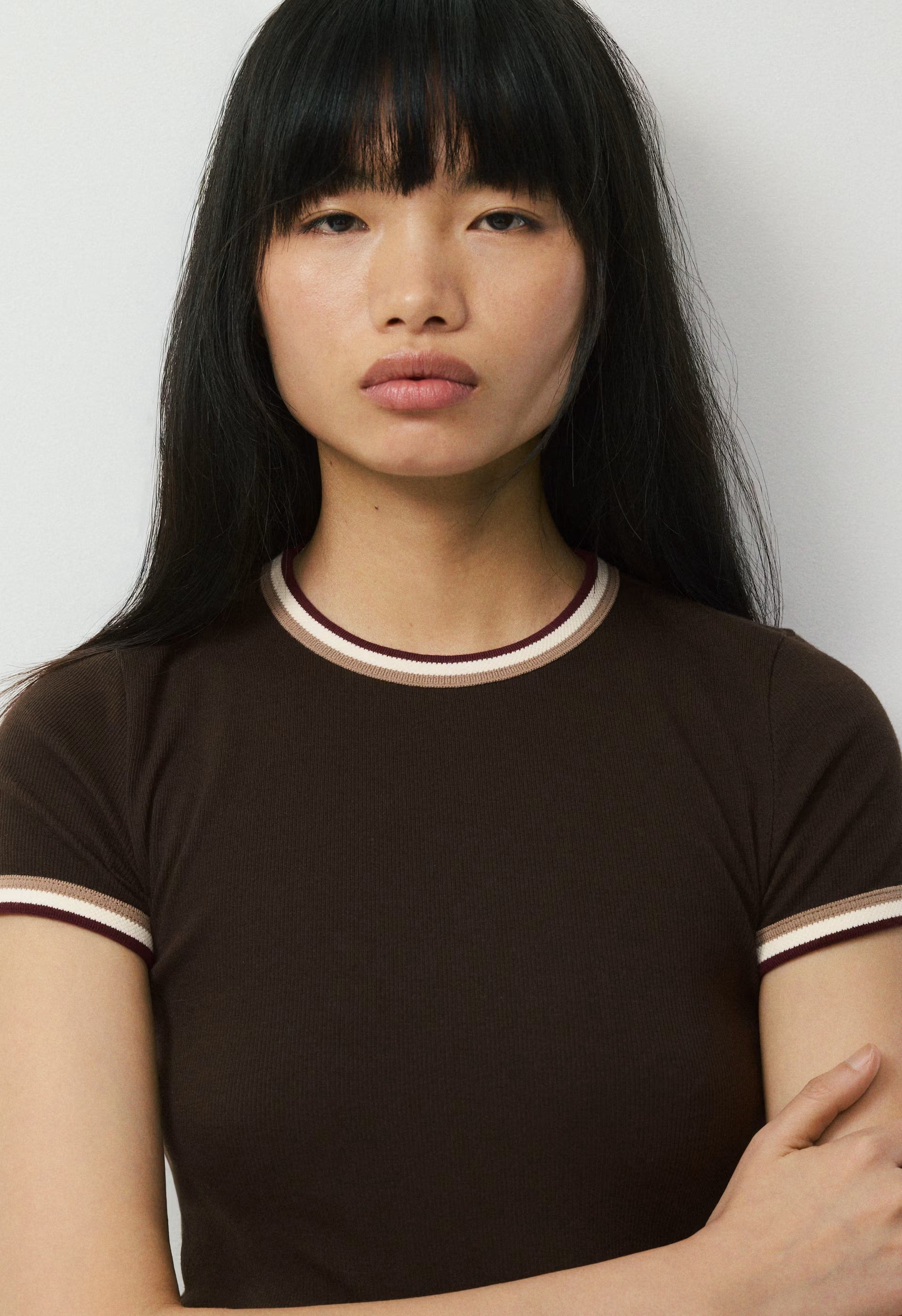 HomeStretch™ Rib Tune T-Shirt - CACAO NB BROWN/MULTI