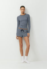 HomeStretch™ Rib Solo Longsleeve - ADMRL NAVY/RIPPLE BLUE