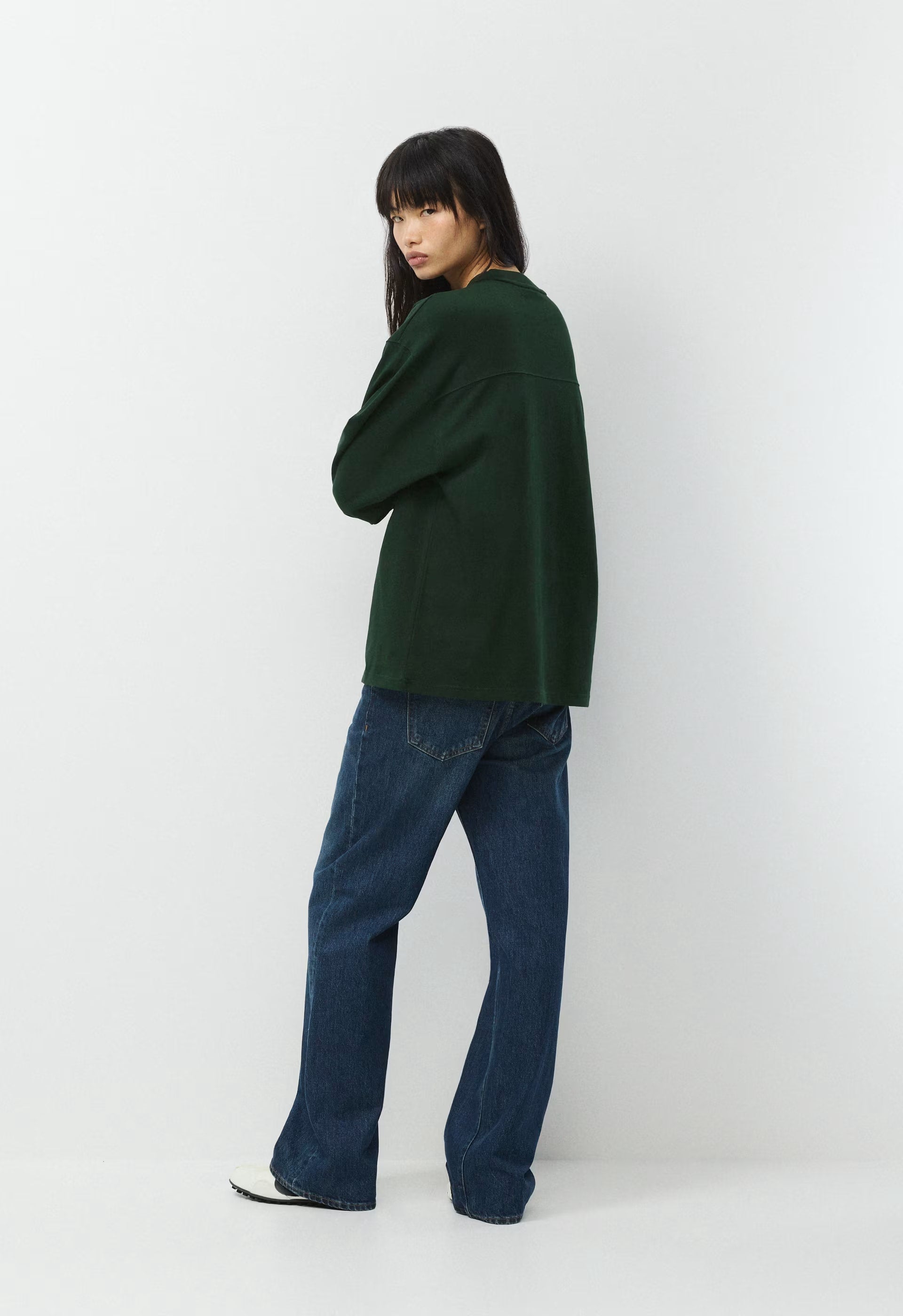 Mighty Cotton™ Ramos Longsleeve - FIGTREE GREEN/LT BIRCH