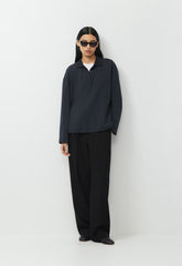 InterLock Cotton Eton Longsleeve - DARK NIGHT NAVY
