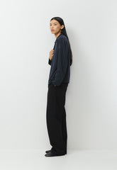 InterLock Cotton Eton Longsleeve - DARK NIGHT NAVY