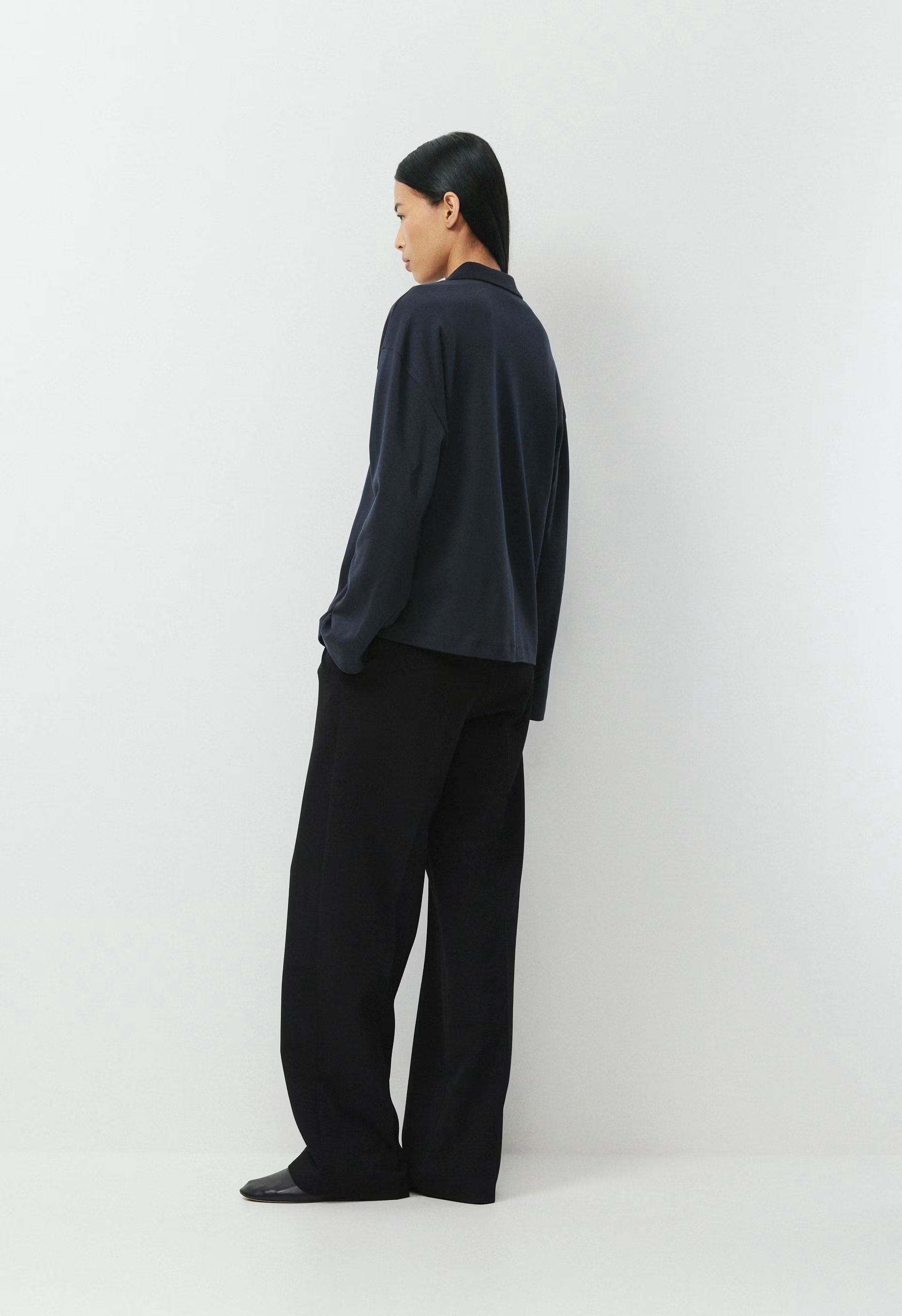 InterLock Cotton Eton Longsleeve - DARK NIGHT NAVY