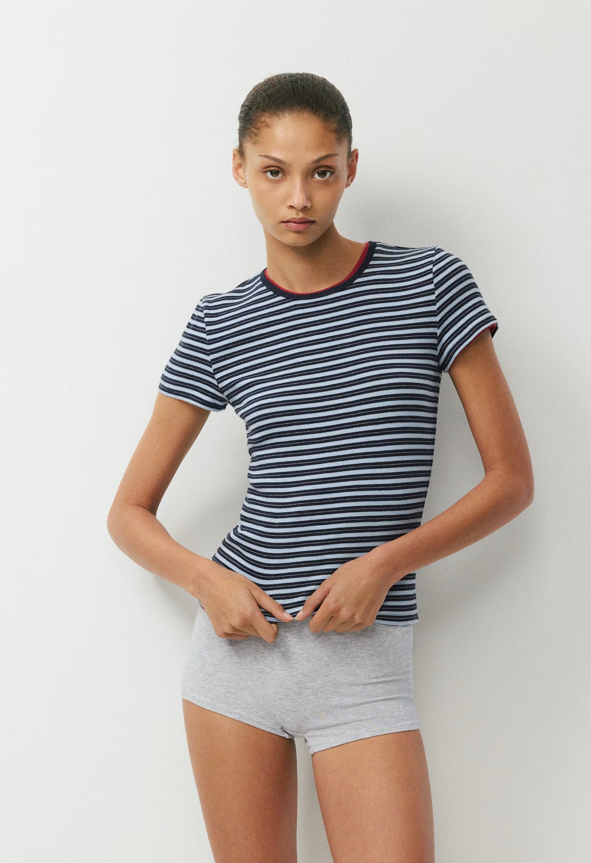 HomeStretch™ Rib Tune T-Shirt - ADMRL NAVY/RIPPLE BLUE