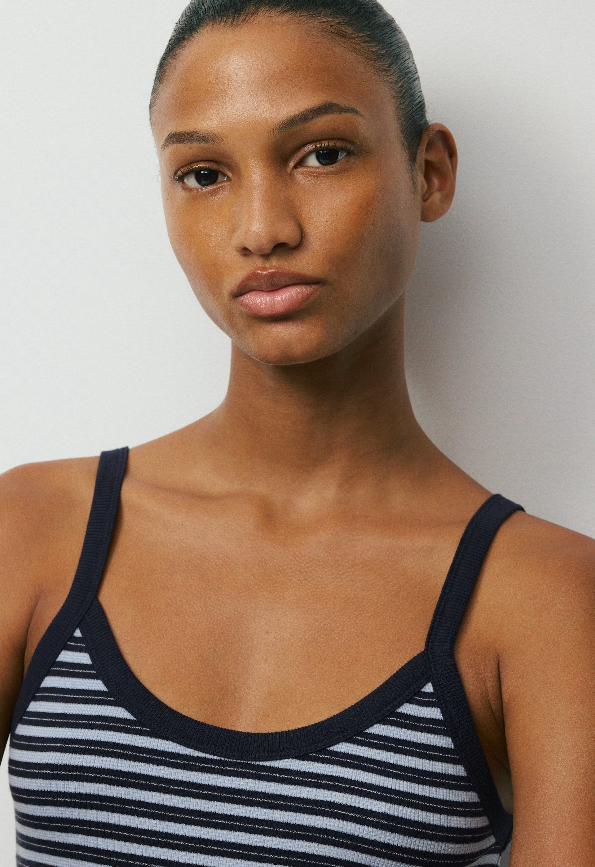 HomeStretch™ Rib Spectrum Cami Tank - ADMRL NAVY/RIPPLE BLUE