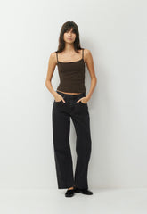 HomeStretch™ Smooth Capsule Comfort Tank - CACAO NIB BROWN