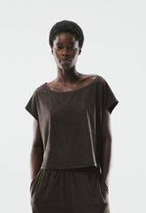SoftBound™ Position T-Shirt - HTHR CACAO NIB BROWN