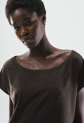 SoftBound™ Position T-Shirt - HTHR CACAO NIB BROWN