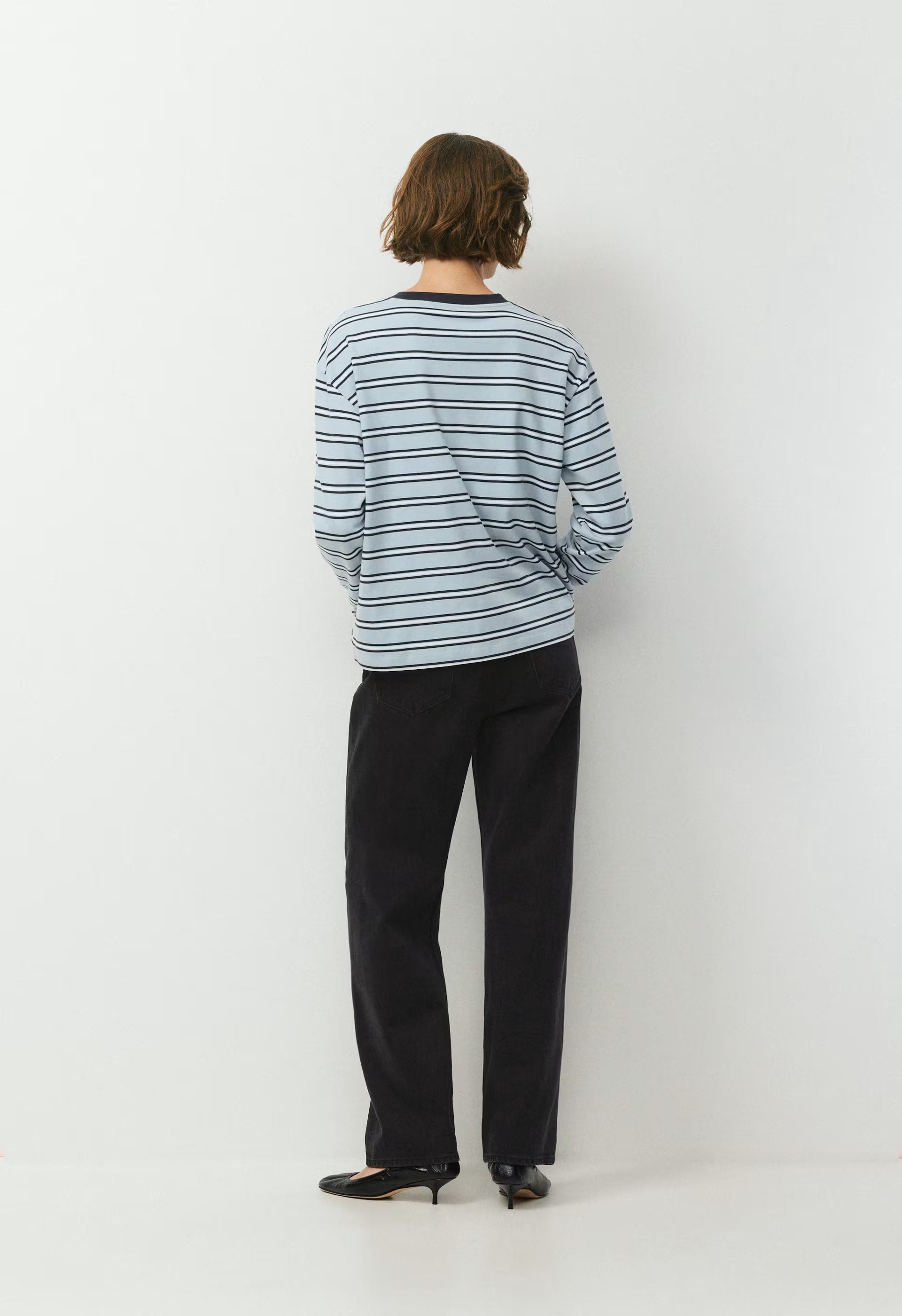 InterLock Cotton Steps Longsleeve - DEW BLUE/DARK NGHT NVY