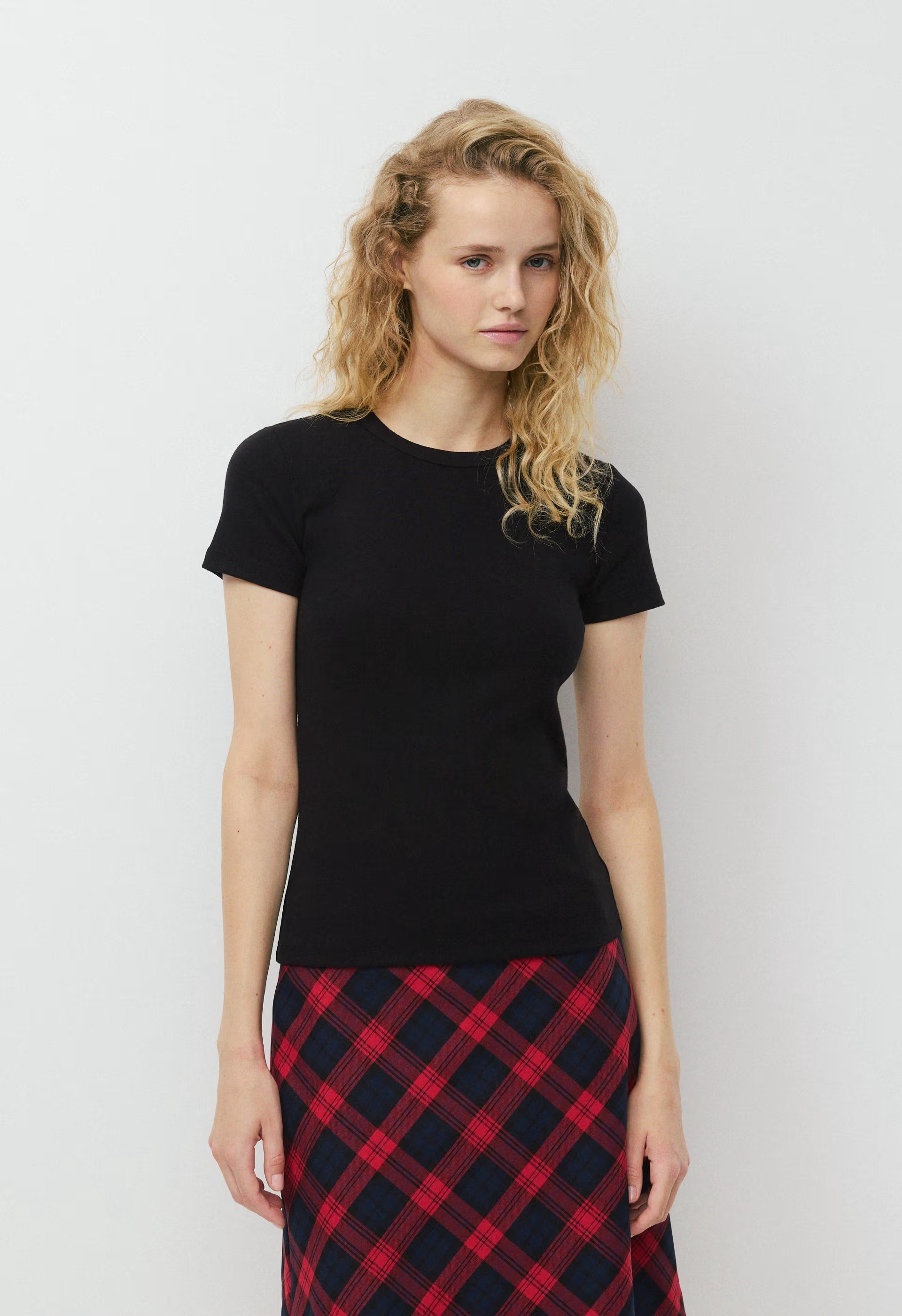 BestHug™ Little Ribbed Hip T-Shirt - BLACK