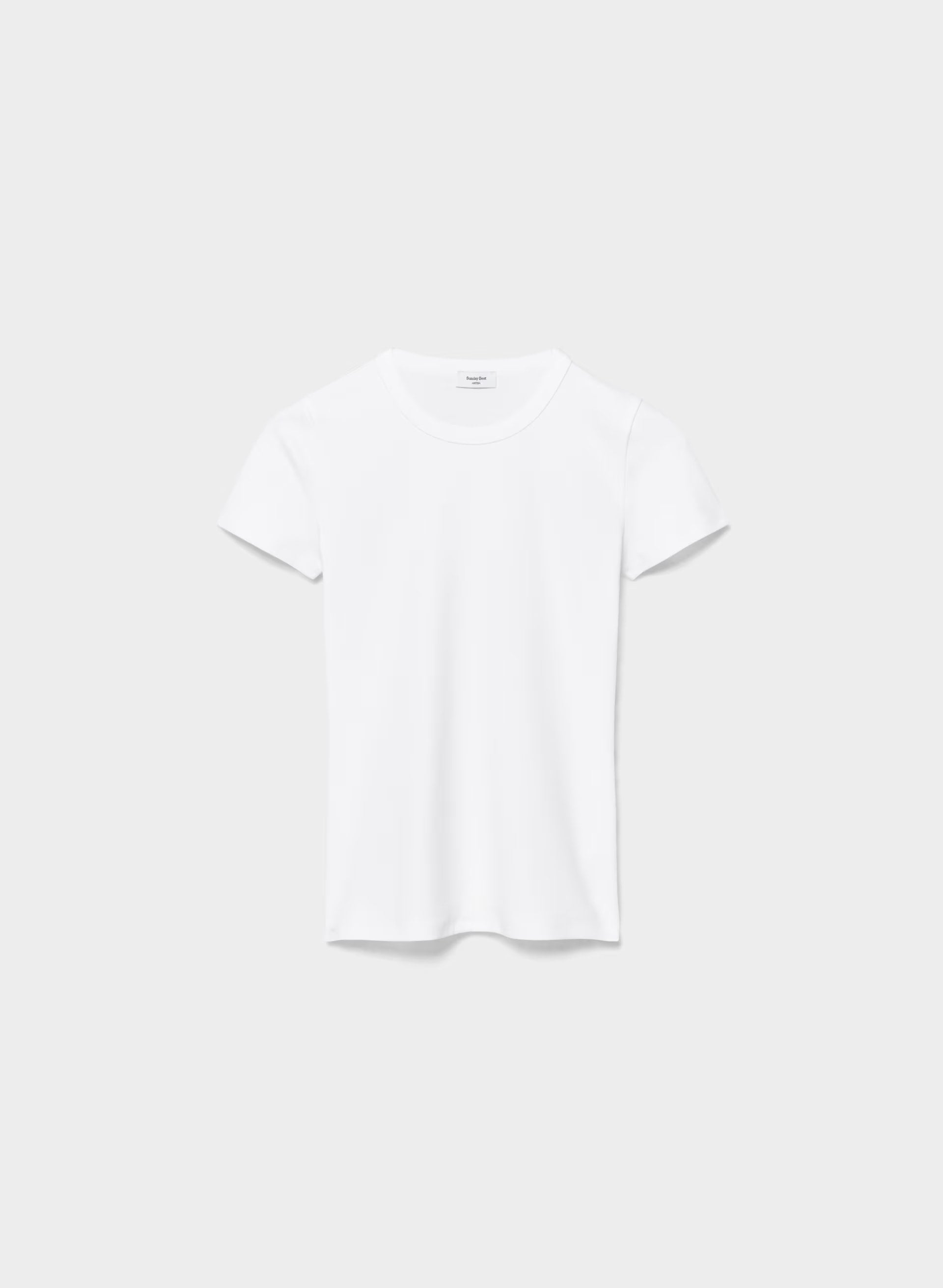 BestHug™ Little Ribbed Hip T-Shirt - BRIGHT WHITE