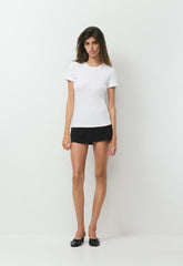 BestHug™ Little Ribbed Hip T-Shirt - BRIGHT WHITE