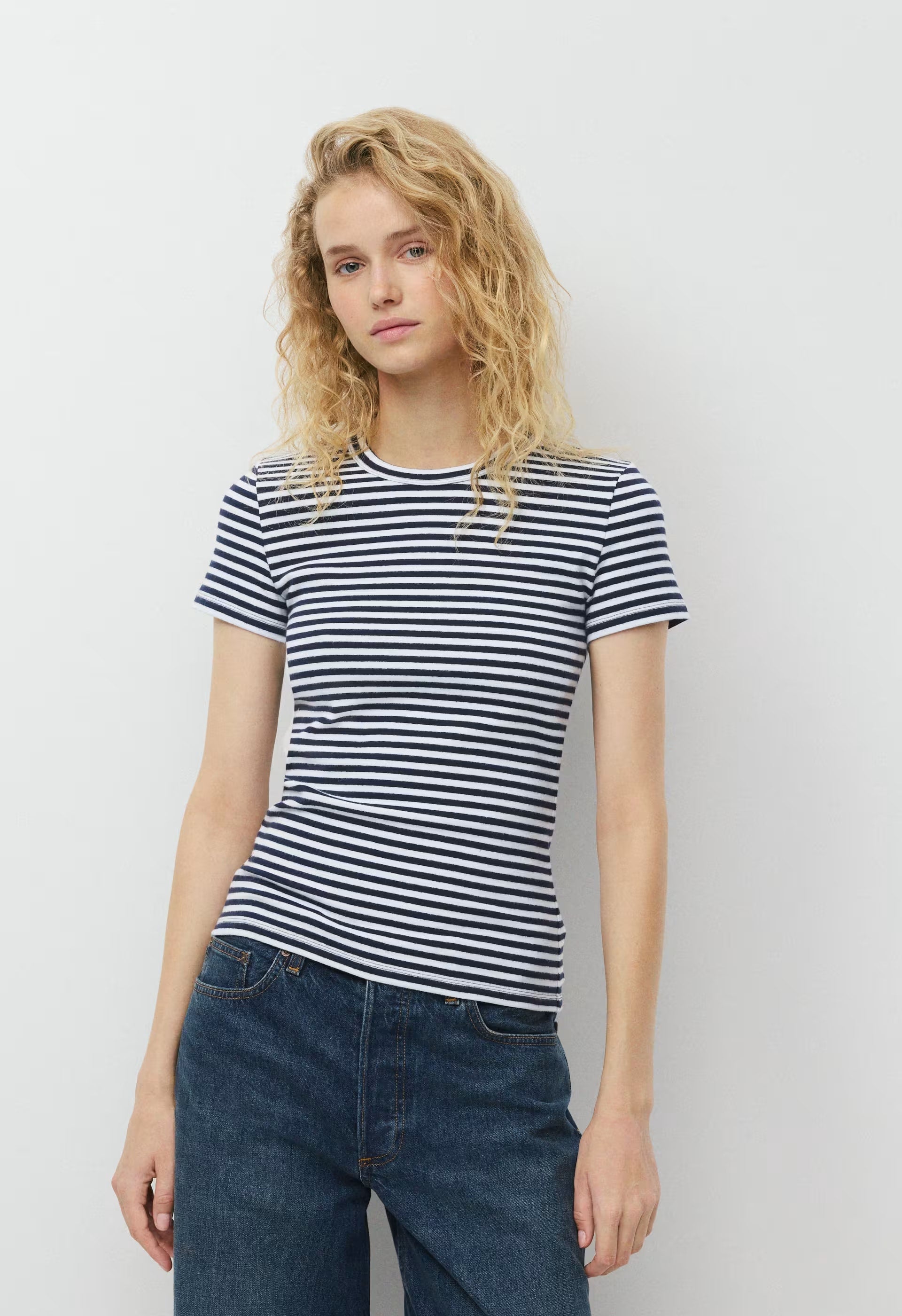 BestHug™ Little Ribbed Hip T-Shirt - ADMRL NVY/PLN AIR