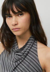 Smooth Matter™ Tower Halter Top - DARK GREY/BLACK
