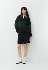 Mighty Cotton™ Lomu Polo - BLACK/FIGTREE GREEN