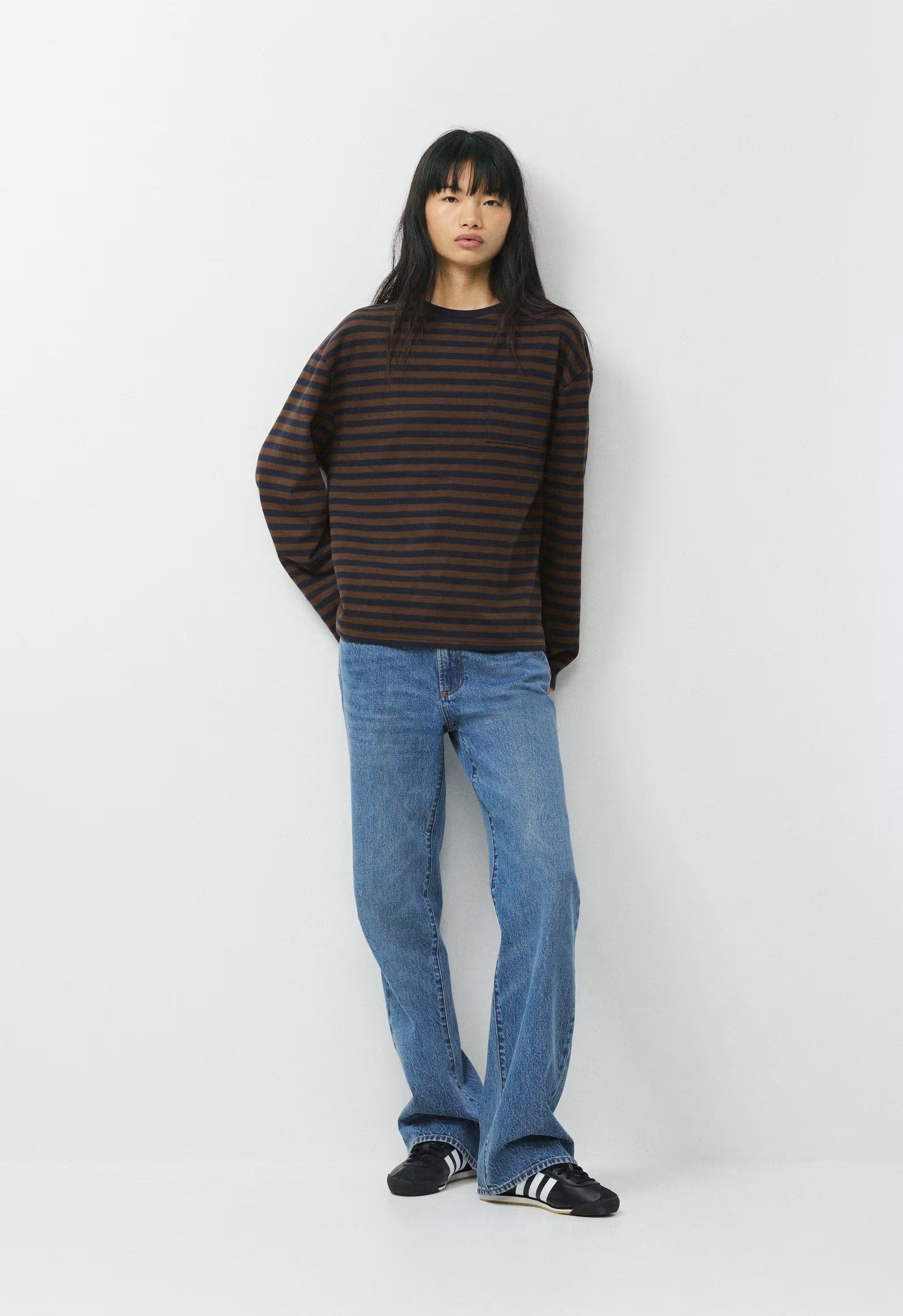 Mighty Cotton™ Fletch Longsleeve - RCH MCH BRN/ADML NAVY