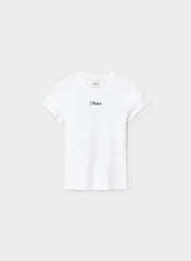 HomeStretch™ Rib Tune T-Shirt - WHITE/BLACK