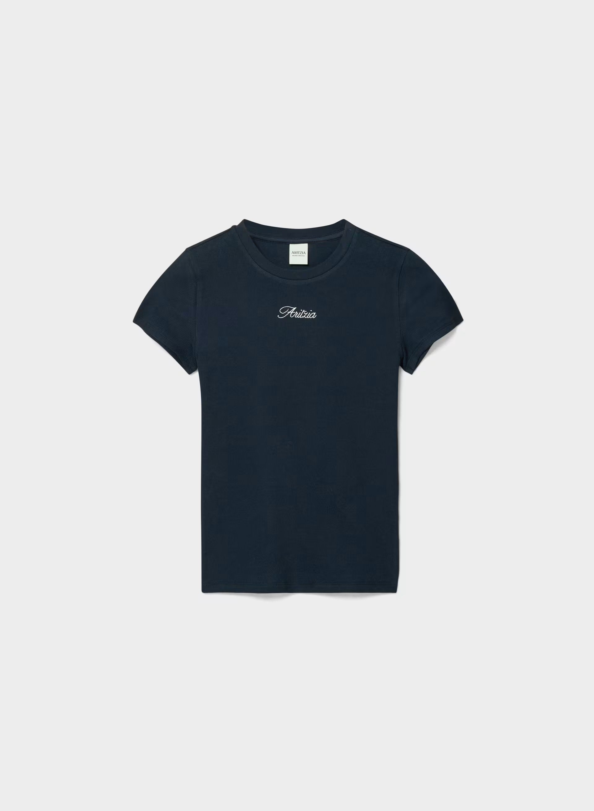 HomeStretch™ Rib Tune T-Shirt - ADMIRAL NAVY/ WHITE