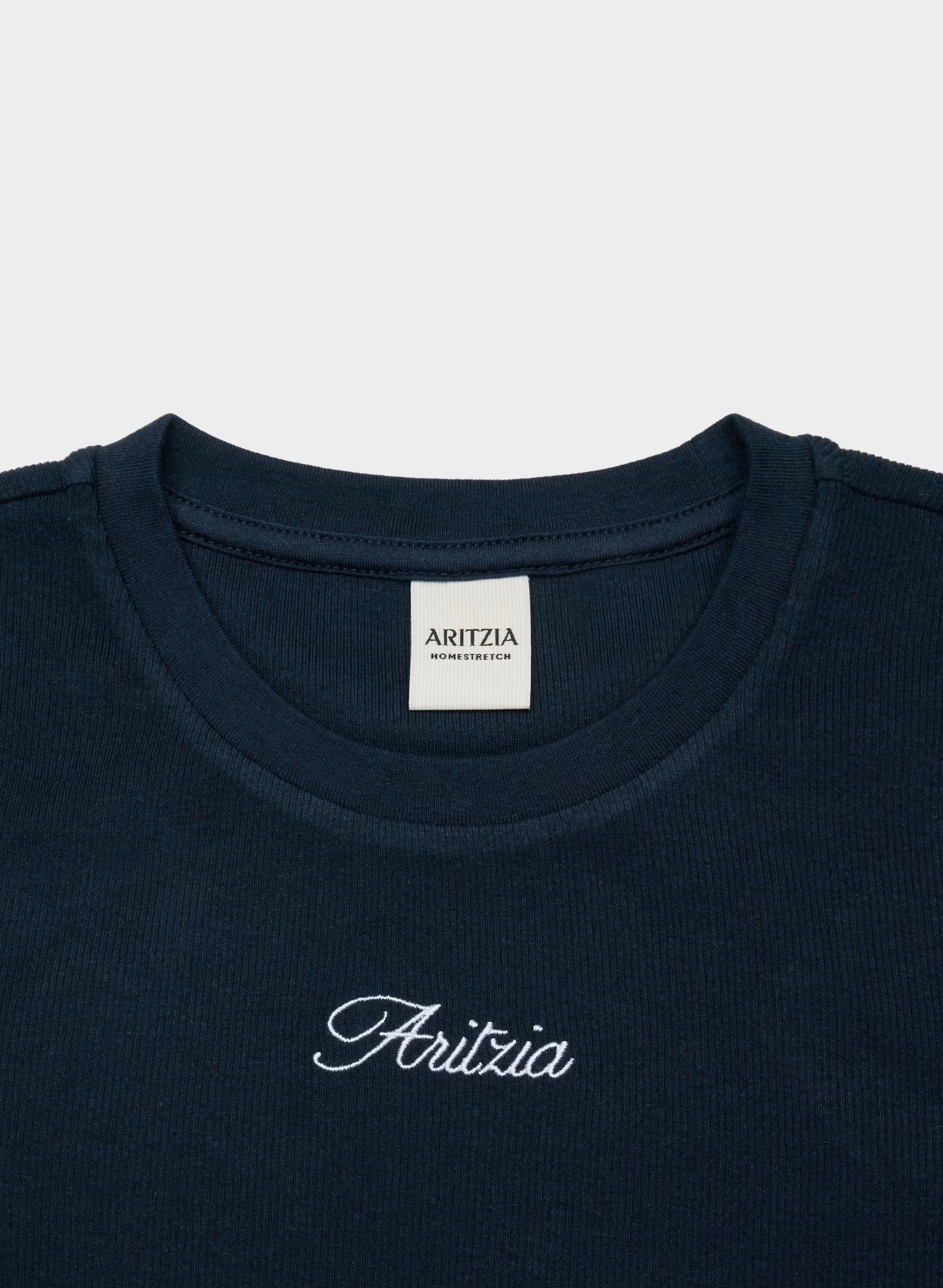 HomeStretch™ Rib Tune T-Shirt - ADMIRAL NAVY/ WHITE
