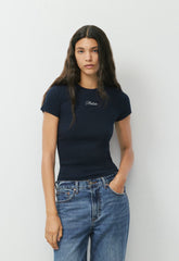 HomeStretch™ Rib Tune T-Shirt - ADMIRAL NAVY/ WHITE