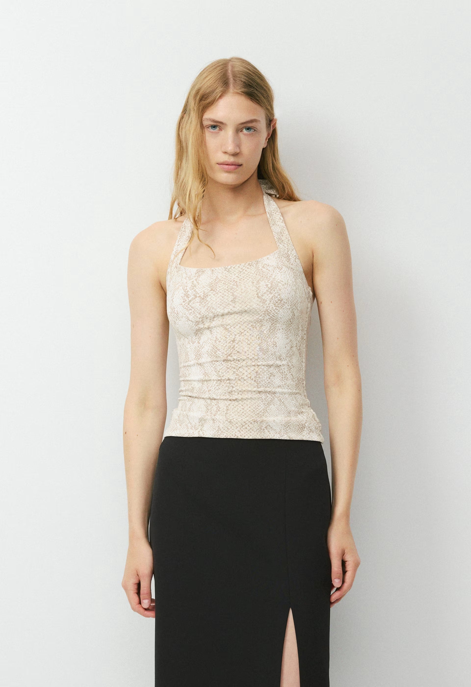 Original Contour Optimum Halter Top - LIGHT BIRCH/TONAL
