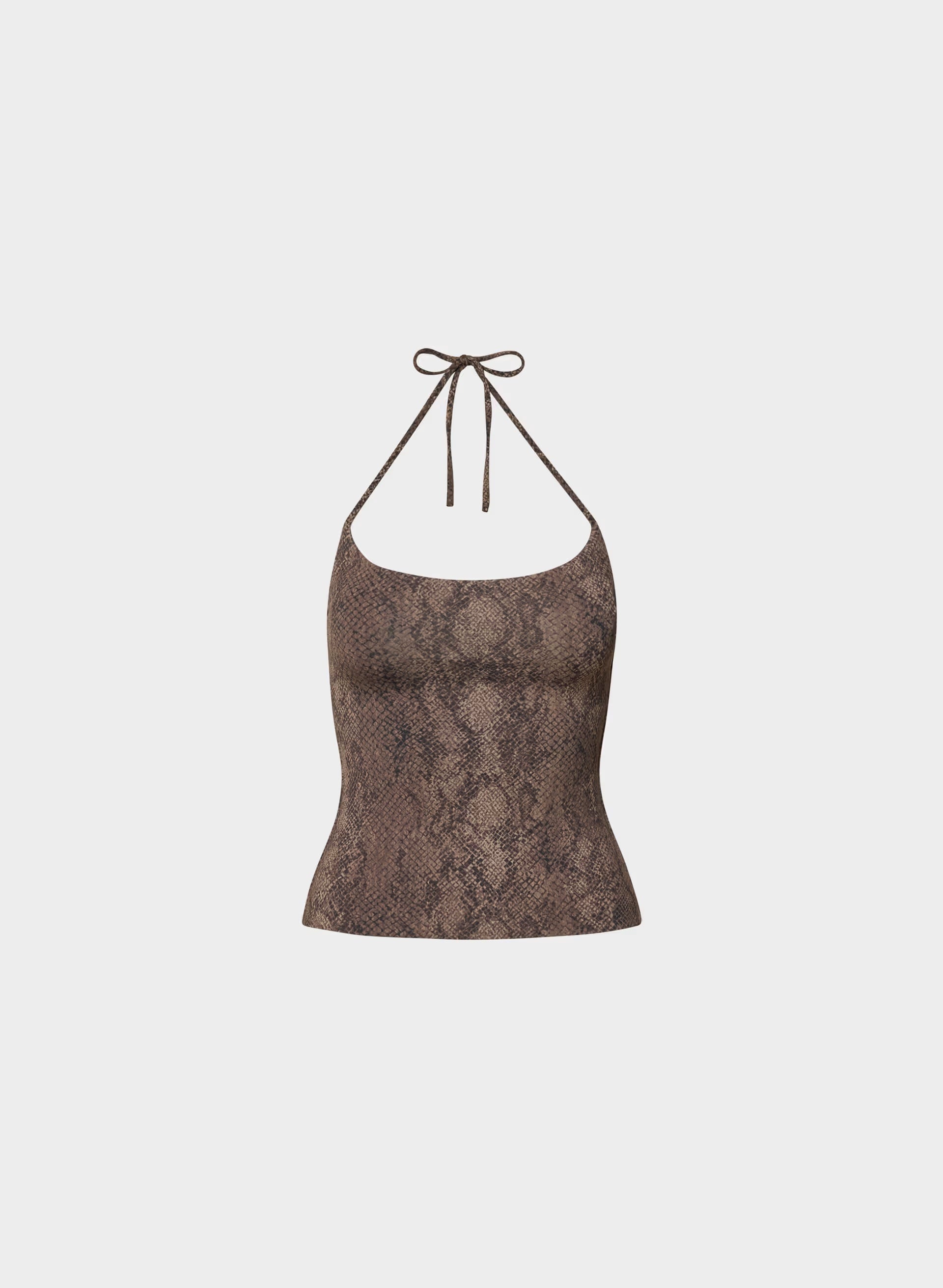 Original Contour Grace Halter Top - RICH MOCHA BRN/ TONAL