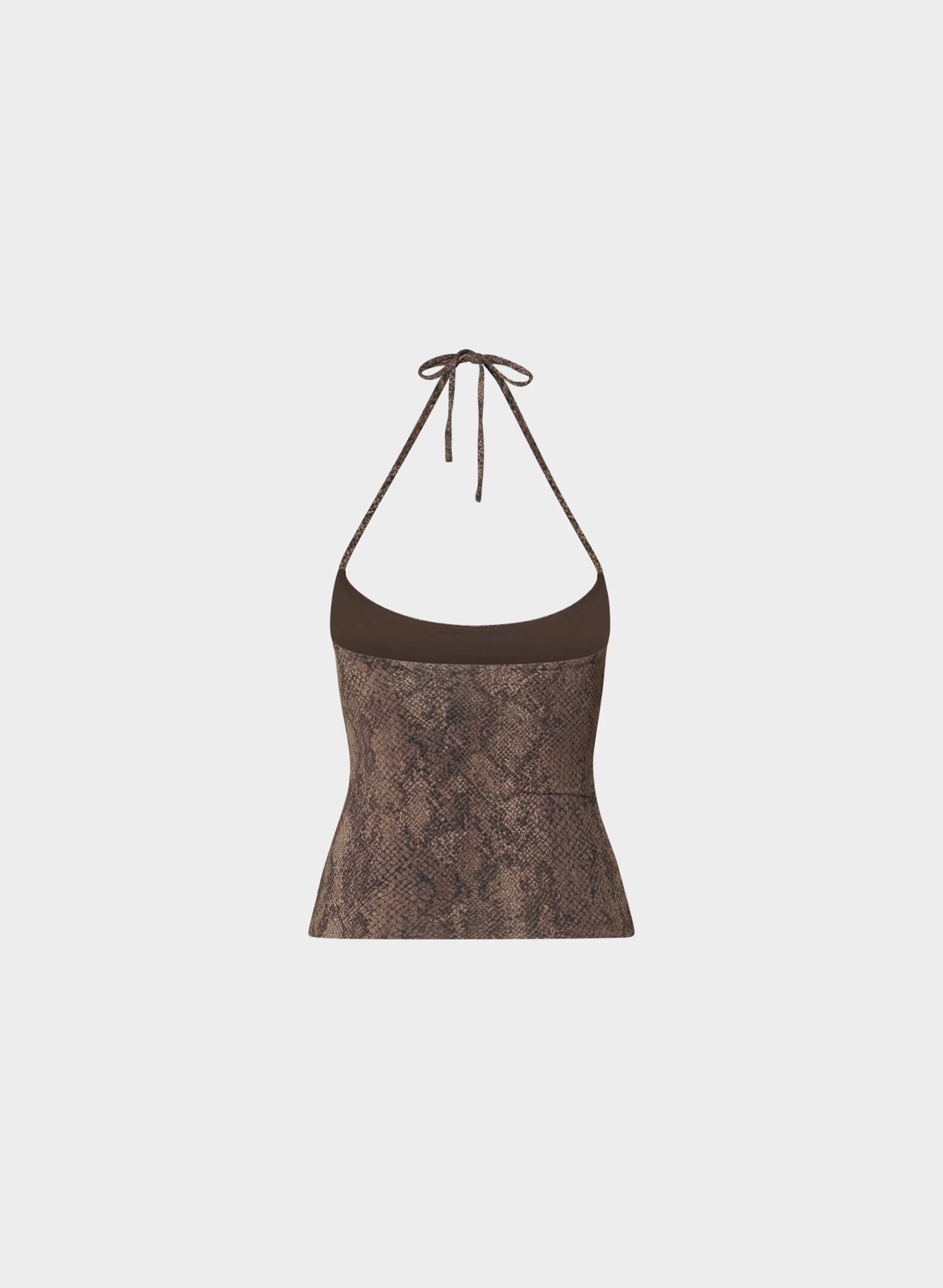 Original Contour Grace Halter Top - RICH MOCHA BRN/ TONAL