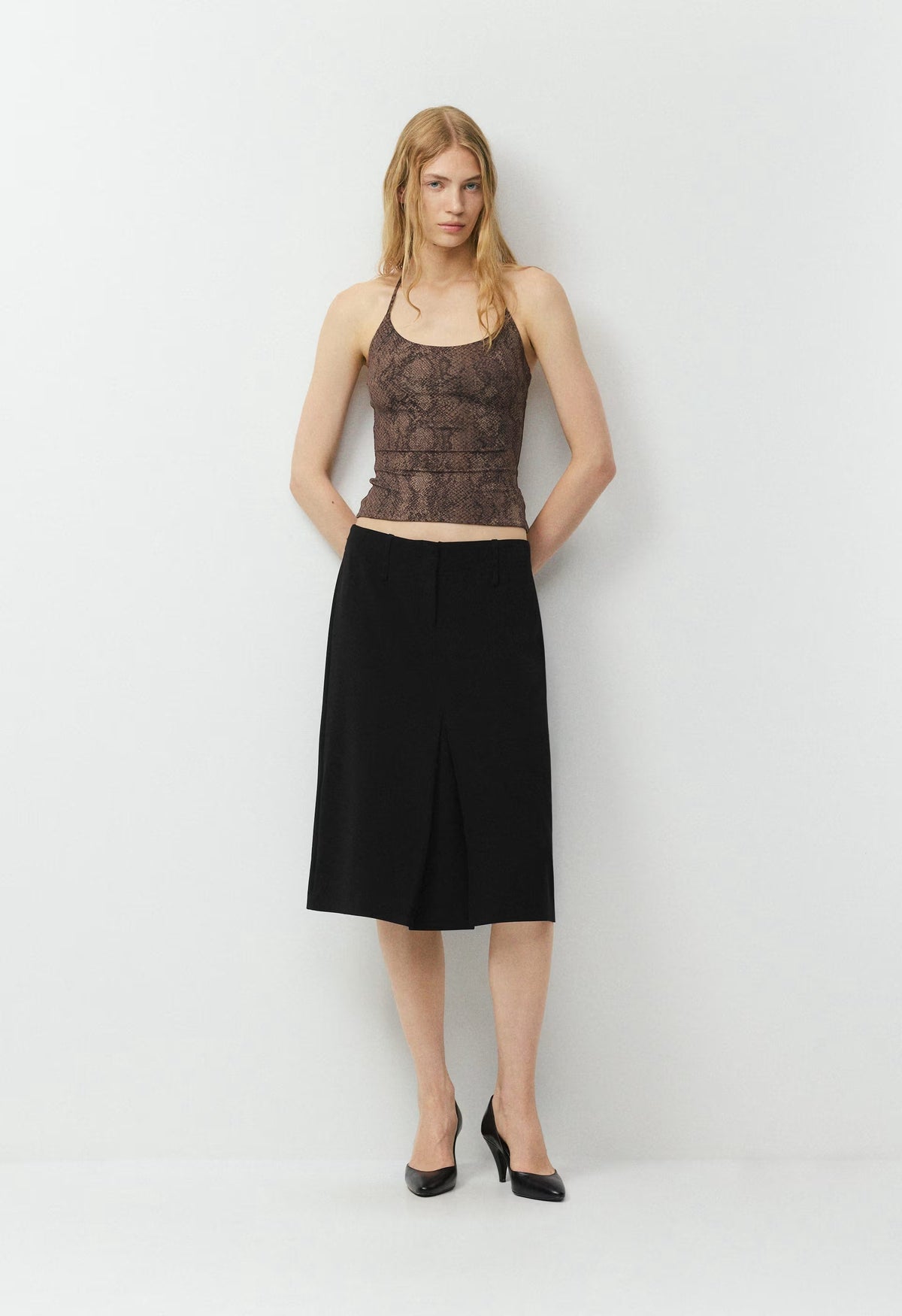 Original Contour Grace Halter Top - RICH MOCHA BRN/ TONAL