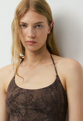 Original Contour Grace Halter Top - RICH MOCHA BRN/ TONAL