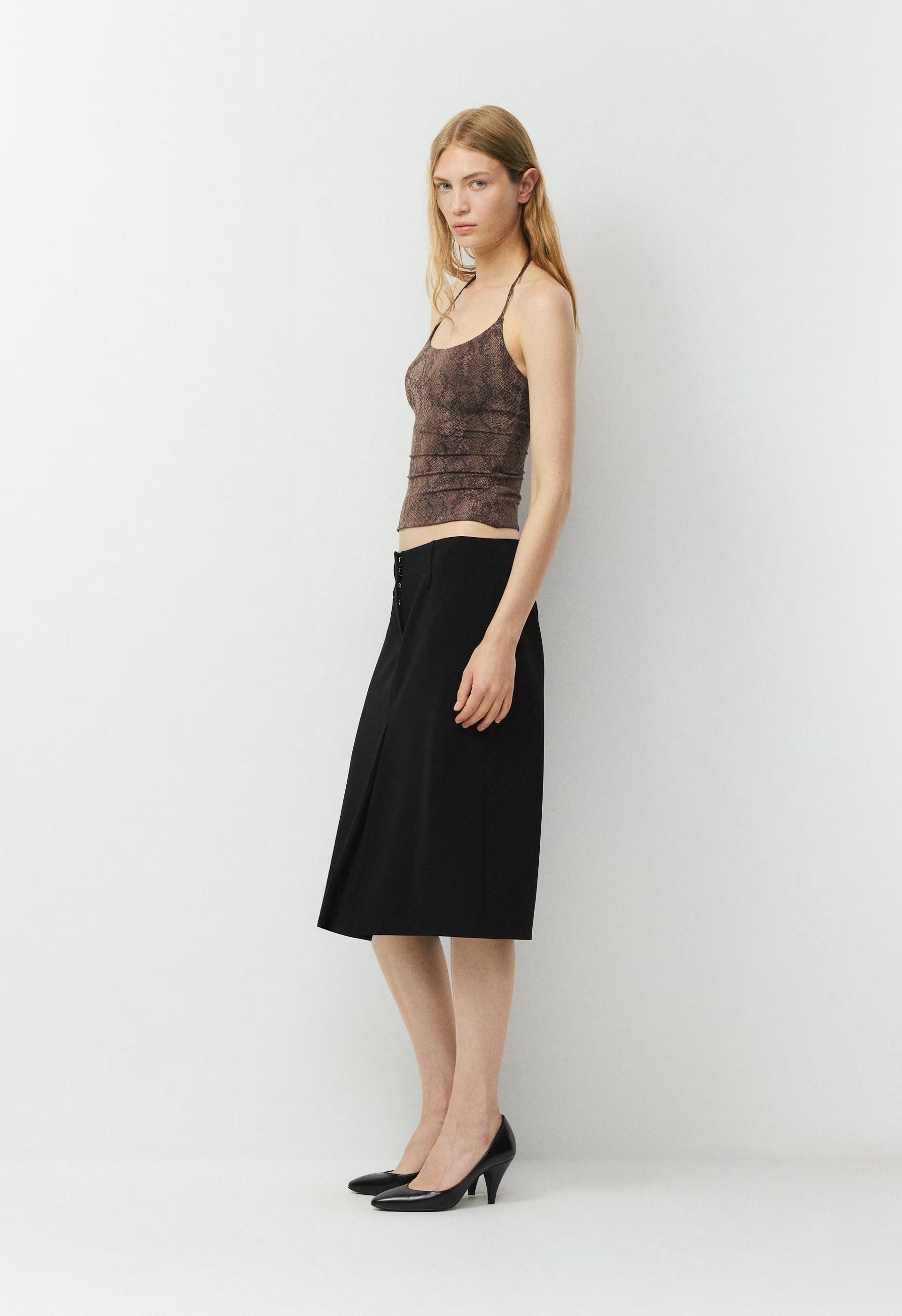 Original Contour Grace Halter Top - RICH MOCHA BRN/ TONAL